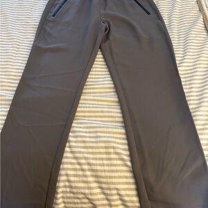 Banana Republic ElasticWaist Straight-Leg Dress Pants in Charcoal Gray
